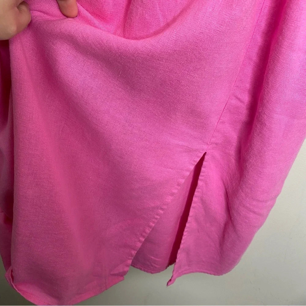 ✨NWT Ava & Viv Pink Ruffle Neck Empire Waist Midi Dress Women's Plus Size XXL - Picture 8 of 12